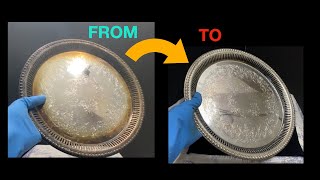 Easy way to Clean Silver Plated Antiques [upl. by Arakihc]