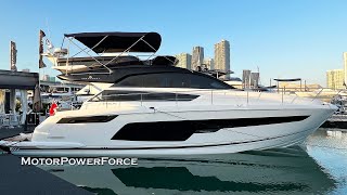 173M Fairline Squadron 50 2023 Yacht Walkaround [upl. by Aleirbag]