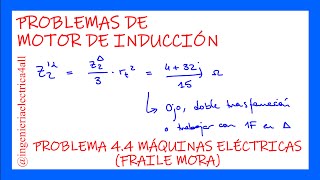 Problema 44 de motor de inducción Velocidad de par máximo Rendimiento de par máximo [upl. by Ania]