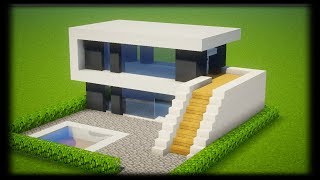 TUTO MAISON MODERNE FACILE A FAIRE  MINECRAFT [upl. by Hulburt]