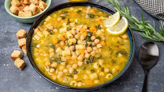 Minestra di Ceci Chickpea and Spinach Soup [upl. by Asserat682]