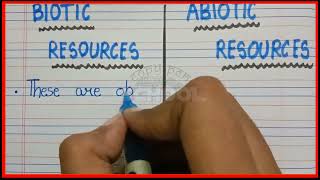 Difference between Biotic Resources and Abiotic Resources  What are Biotic Resources [upl. by Acirej]