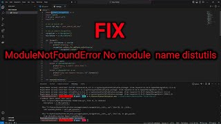 ModuleNotFoundError No module name distutils in Python [upl. by Ittap]