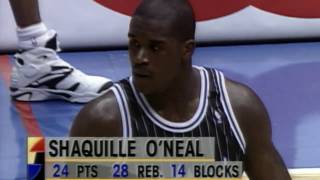 Shaquille ONeal Incredible Triple Double vs Nets  24 Points 28 Rebounds 15 Blocks [upl. by Freudberg]