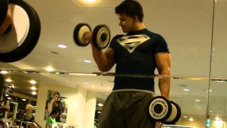 Under Armour Superman Alterego Biceps pumping and posing [upl. by Giff]