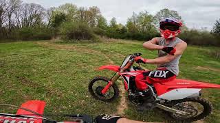 2021 CRF250R VS 1996 CR125 [upl. by Lance]