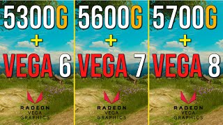 Ryzen 3 5300G Vega 6 vs Ryzen 5 5600G Vega 7 vs Ryzen 7 5700G Vega 8  1080p Gaming Test [upl. by Auqinet]