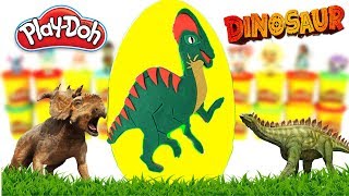 Huevo Sorpresa Gigante de DINOSAURIO HERBÍVORO Jurassic World de Plastilina Play doh en Español [upl. by Filler972]