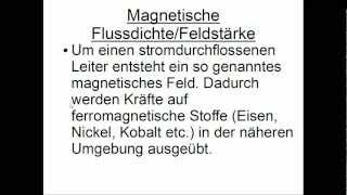 Magnetische Flussdichte und Feldstaerke [upl. by Graubert]