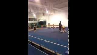 My first roundoff back handspring [upl. by Enidlarej]