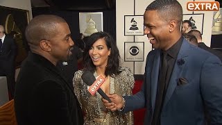 Kanye Tells the Story of How He Courted Kim on Grammys Red Carpet [upl. by Plath223]