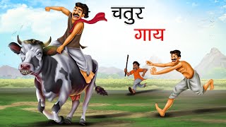 चतुर गाय  CHATUR GAAY  HINDI KAHANIYA  HINDI STORIES [upl. by Sivaj]