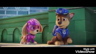 paw patrol the movie skye and chase moment redone fandub collab with abbymiller2403 [upl. by Aztinay]