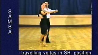 Samba dance steps 32 Travelling voltas in SH position on same foot [upl. by Ellirehs]