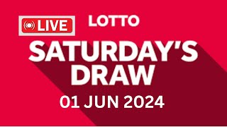 The National Lottery Lotto Draw Live Results form Saturday 01 Jun 2024  Lotto Live [upl. by Ellehsat]