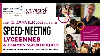 Speedmeeting quotLycéennes et Femmes scientifiquesquot  18 janvier 2024 [upl. by Colombi]