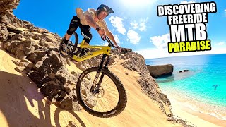 DISCOVERING A FREERIDE MOUNTAIN BIKING PARADISE ON A DESERT ISLAND [upl. by Enala]