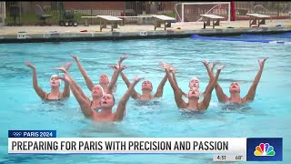 Southern California artistic swimmers train for 2024 Paris Olympics [upl. by Belen]