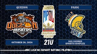 Junior MPBL DLeague Inaugural Season  Quezon Huskers vs Pasig Servants [upl. by Ellehcor]