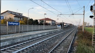 IL TRENO SPETTACOLARE LUDWIGSHAFEN  NOVARA SFRECCIA IN STAZIONE A CALTIGNAGA [upl. by Atiuqes]