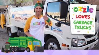 Garbage Truck For Kids  Learn About Recycling And Trash Trucks  Educational Kids Video Like Blippi [upl. by Omissam]