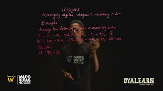 JSS1  Mathematics  Integers  Arranging negative integers in ascending order 1 [upl. by Lemal]