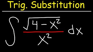 Trigonometric Substitution [upl. by Ahsauqal]