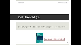 Gesetzliche Schuldverhältnisse  Deliktsrecht 8 [upl. by Mascia]