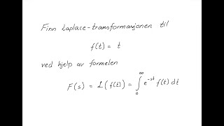 Hvordan brukes formelen for Laplacetransformasjonen [upl. by Smail]