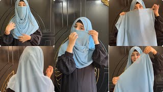 Hijab with niqab  wedding hijab style  aj 2 names liye hein [upl. by Ellene]