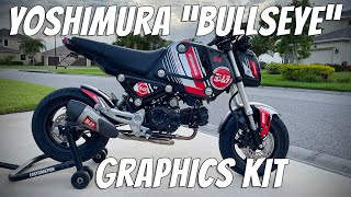 Yoshimura quotBullseyequot Graphics Kit for the 2022 Honda Grom [upl. by Noet933]