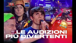 LE 5 AUDIZIONI PIÙ ASSURDE E DIVERTENTI DI X FACTOR 2019 [upl. by Bernadene983]