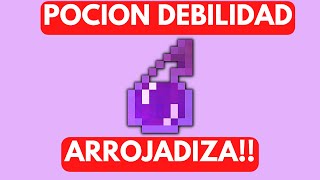 👉Como Hacer Poción de Debilidad Arrojadiza Minecraft 121 [upl. by Itisahc]