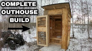 Complete Outhouse Build at the Off the Grid Homestead [upl. by Egoreg834]