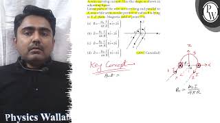 A wire carrying current I has the shape as shown in adjoining figure Linear parts of the wire a [upl. by Rhu]