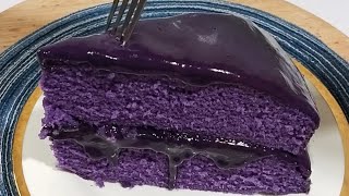 No oven Ube Moist Cake Recipes sa kawali [upl. by Deppy]