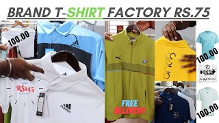 BRAND TSHIRT FACTORY  STARTING RS75  LOW PRICE DRESS FACTORY  trending viral tamil fashion [upl. by Killian]