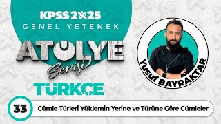 33  Cümle Türleri Yüklemin Yerine ve Türüne Göre Cümleler  Yusuf BAYRAKTAR [upl. by Riggs]