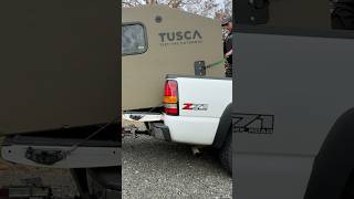 You can’t do this with a fiberglass shell or a slide in camper… truckcampingsolo truckcamping [upl. by Ihcalam]