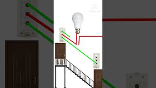 Three way switch light connection for stair aman electronic [upl. by Streeto]