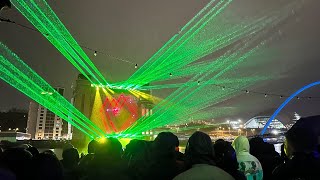 Newcastle Quayside NEW YEAR Laser Show [upl. by Nosrettap]