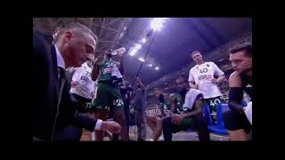 Panathinaikos coach Dejan Radonjic very weird time out against Partizan Belgrade [upl. by Eeliram154]