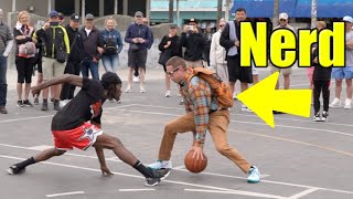 Nerd DESTROYS Hoopers Ankles at Venice Beach [upl. by Bein]