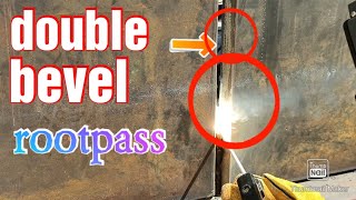 every welder has a different technique root weld double bevel [upl. by Nolie]