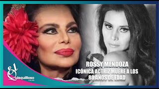 Muere Rossy Mendoza famosa vedette y actriz del cine de ficheras en México [upl. by Loresz]