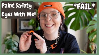 I Painted Safety Eyes For The FIRST Time 🍄  Crochet Amigurumi Vlog [upl. by Lasala]