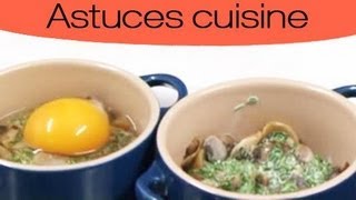 Cuisine  préparer des oeufs cocotte [upl. by Annaul]