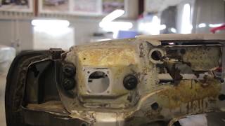 Repairing a rusty MercedesBenz R107 SL bulkhead  The complete solution from SLSHOP [upl. by Lettie]