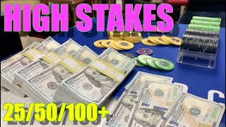 HIGH STAKES CASH GAME 50000 ALL IN Aggro Pros Get Punished 2550100 NL Poker Vlog Ep 267 [upl. by Sale]