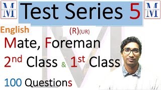 Test Series 5  For Mate amp Foreman 2nd amp 1st Class RUR Metal  Best questions for DGMS CBT [upl. by Kerwin204]